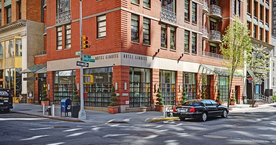 The Hotel Giraffe, a member of the Library Hotel Collection, occupies the northeast corner of Park Avenue South and East 26th Street in New York City. (Photo credit: Library Hotel Collection)