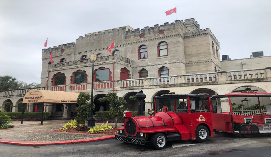 Whirls around town on Red Train Tours begin at Ripley’s Believe It or Not!, a museum of oddities housed in a former mansion and hotel. (Randy Mink Photo)