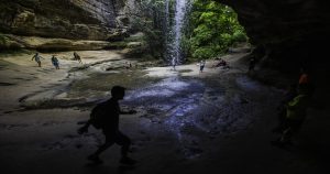 Starved Rock State Park Waterfall credits to Adam Alexander