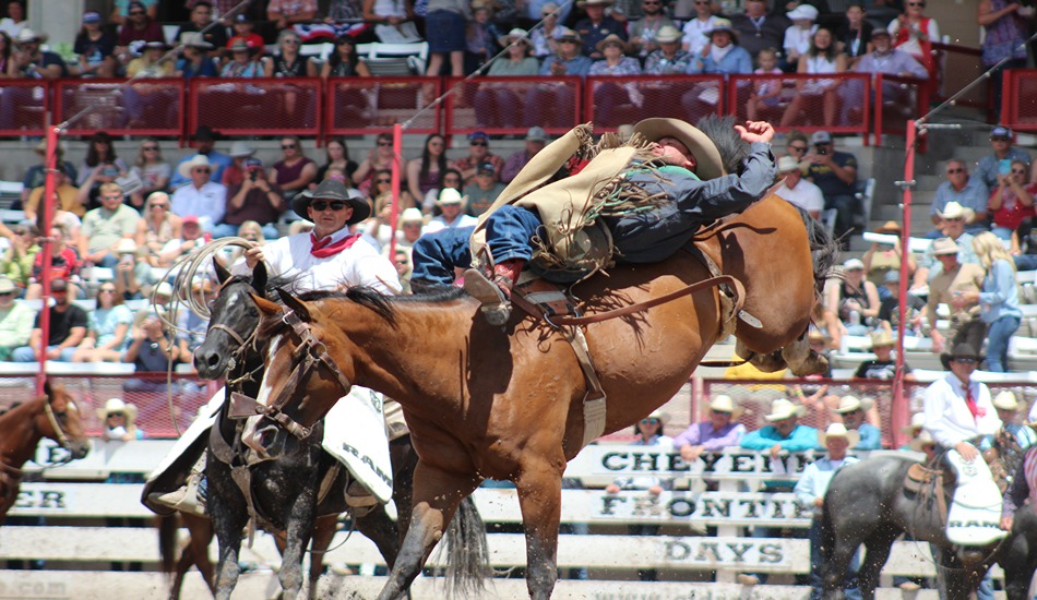 A rodeo in Wyoming