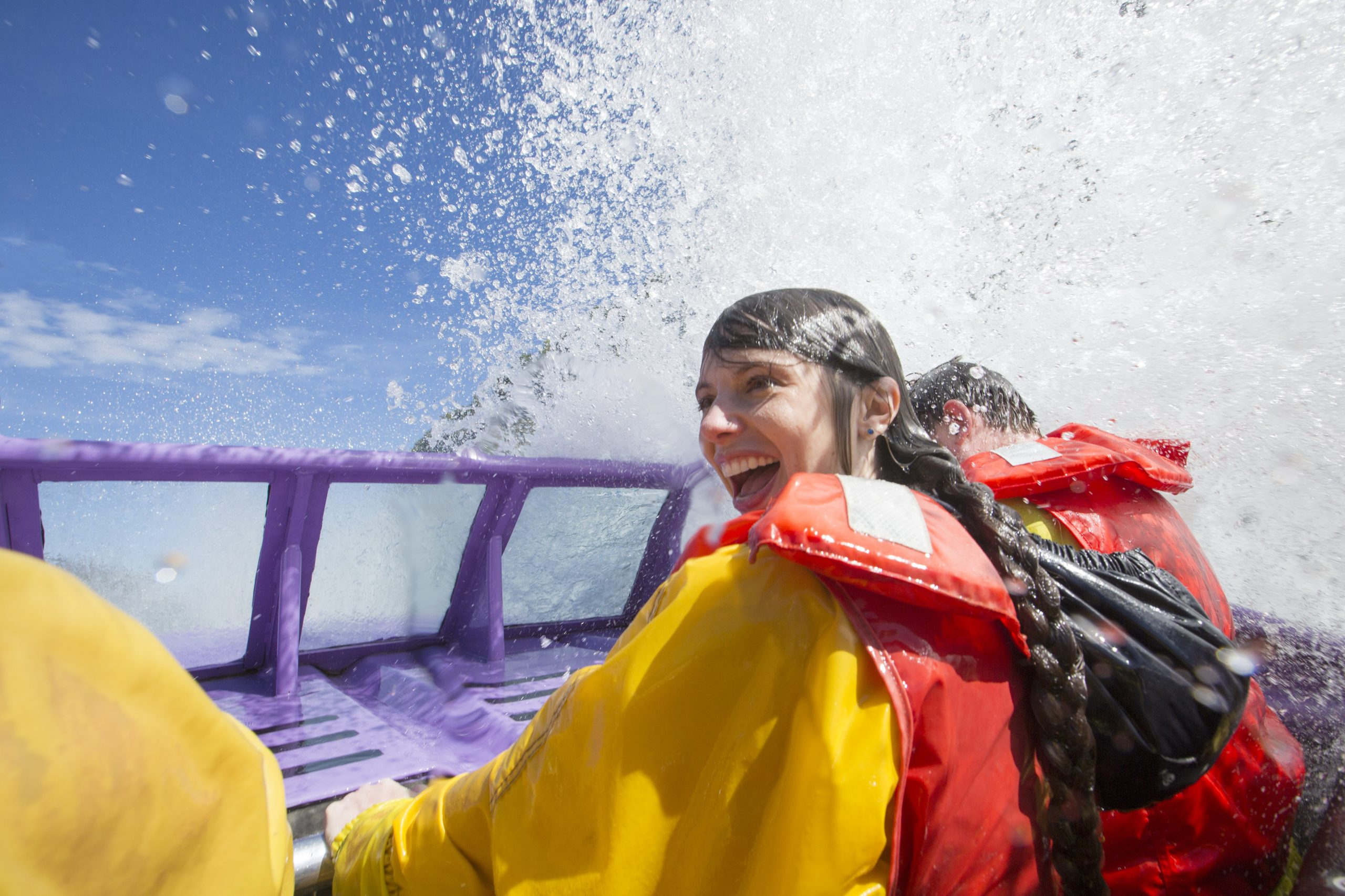 Get up close to the falls on a jet boat.