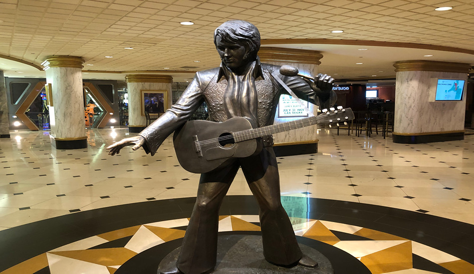 A statue of Elvis Presley graces the lobby at Westgate Las Vegas Resort & Casino. (Randy Mink Photo)