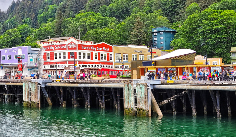 The Juneau cruise port provides convenient access to local shops and restaurants. (Photo credit: Nancy Schretter)