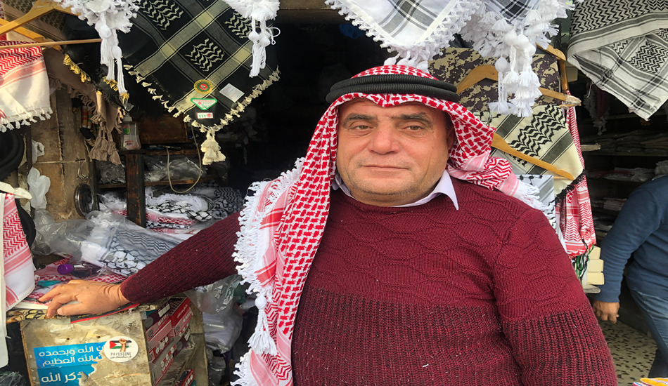 This shopkeeper in Amman’s Old City bazaar specializes in keffiyehs, the red-and-white checkered headdress traditionally worn by men in Jordan. You’ll see Western tourists wearing them, too. (Randy Mink Photo)