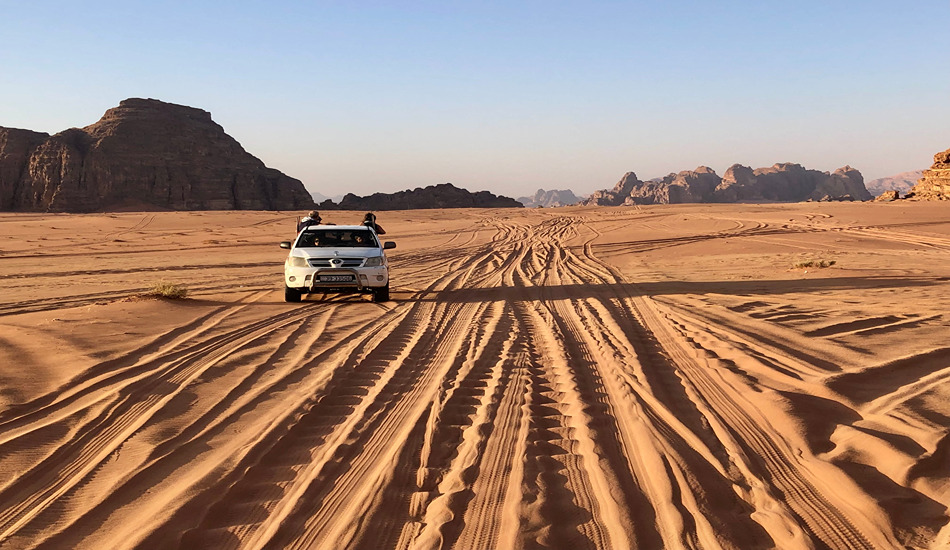 Touring the vast expanses of sand at Wadi Rum in southern Jordan. (Randy Mink Photo)