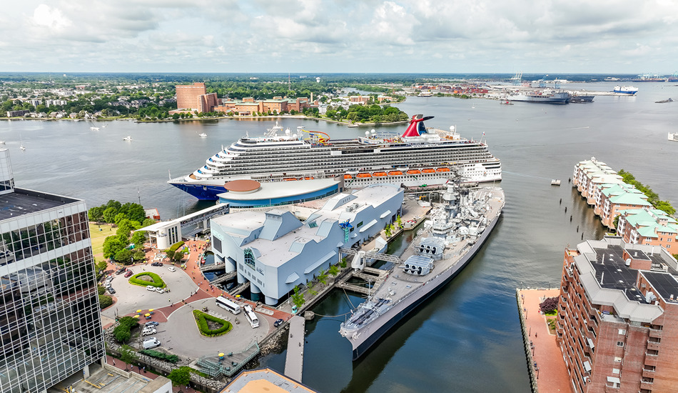 Carnival Cruise Line ships have been sailing out of Norfolk since 2002. (Photo credit: Nauticus)