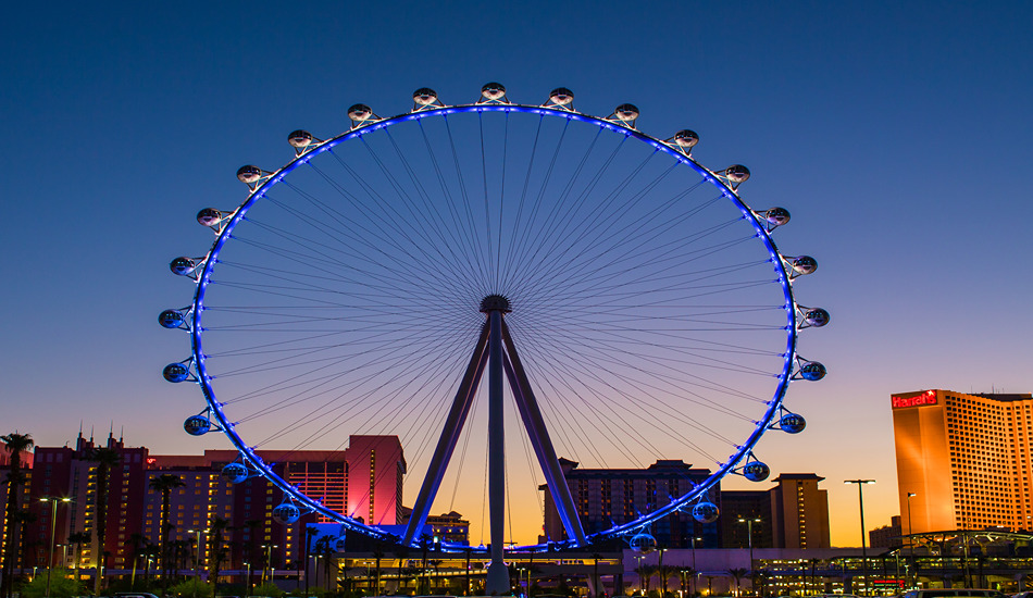 The High Roller stages nightly light shows. (Photo credit: The High Roller)
