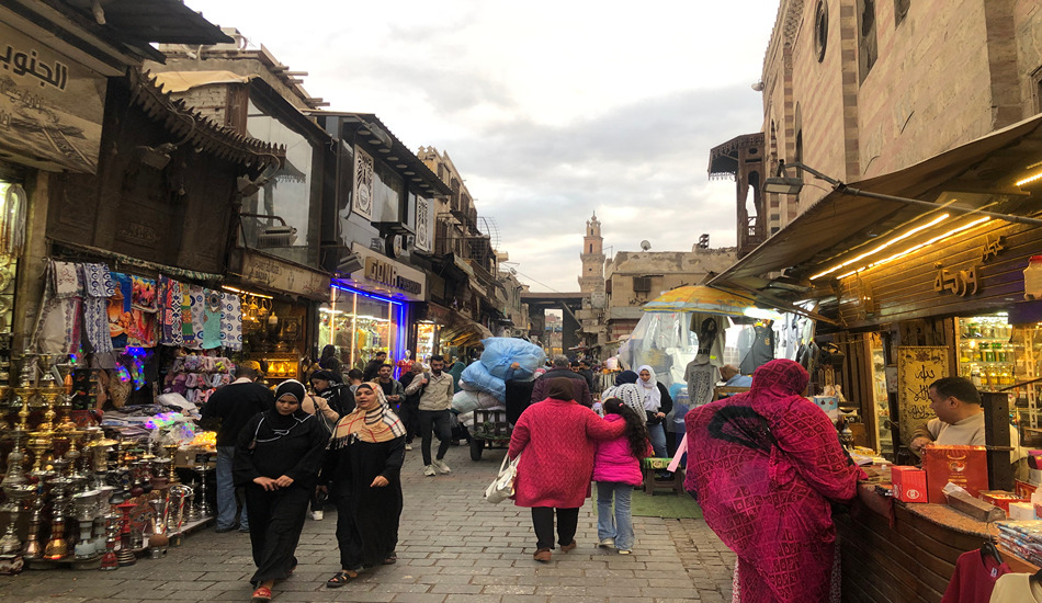 Khan-el-Khalili Market, in the historic center of Cairo, has all the trappings of a typical Arab souk.