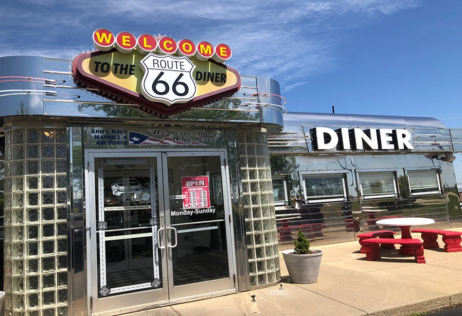 Route 66 Diner in St. Robert, Missouri serves up hearty American food with a dash of nostalgia. (Photo credit: Pulaski County Tourism  Bureau)