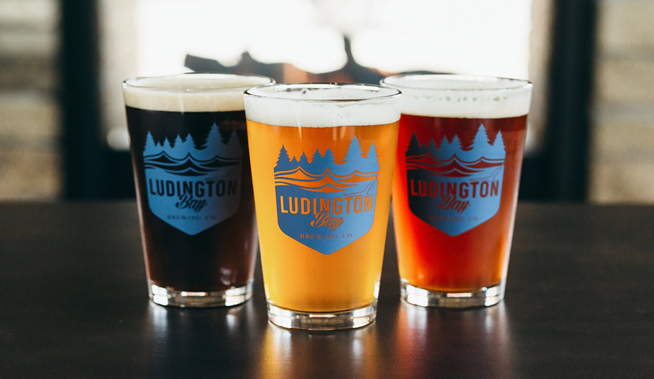 Ludington Bay Brewing Company is one of downtown Ludington’s most popular dining spots. (Photo credit: Alicia Magnuson Photography)