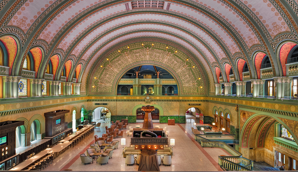 The barrel-vaulted Grand Hall, St. Louis Union Station Hotel