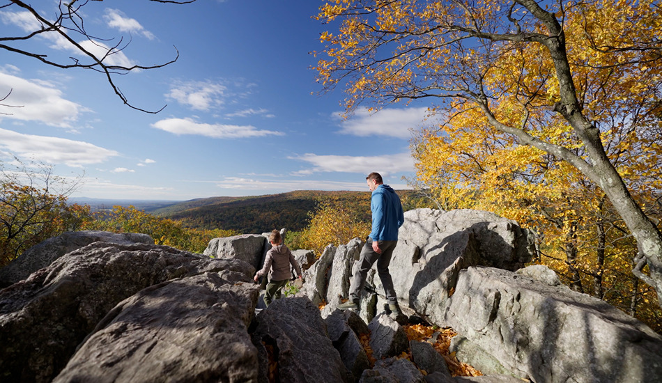 Hiking at Chimney Rock, Catoctin Mountain Park. (Photo credit: Visit Frederick)