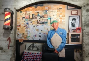 Angel Delgadillo’s former barber shop is a must-see in Seligman. For his preservation efforts, he is called the “Guardian Angel of Route 66.” (Randy Mink Photo)