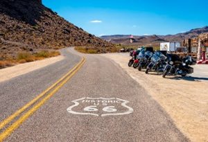 The stretch of Historic Route 66 from Cool Springs Gift Shop & Museum to the old mining town of Oatman is a challenging mountain drive. (Photo credit: Historic Route 66 Association of Arizona)