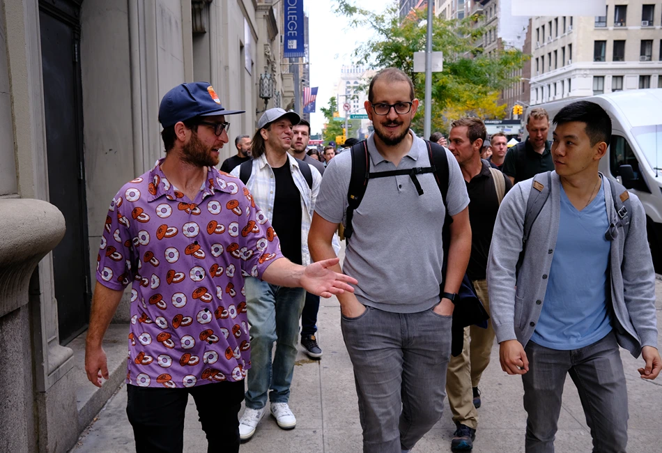 Sam Leading Bagel Tour