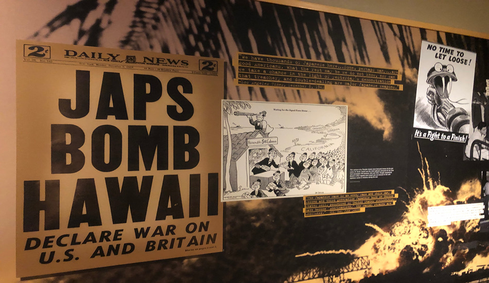 Exhibits at the Heart Mountain Interpretive Center chronicle camp life, anti-immigrant sentiments in America and events leading up to World War II. The bombing of Pearl Harbor in Hawaii spelled doom for Japanese Americans living on the West Coast. (Randy Mink Photo)