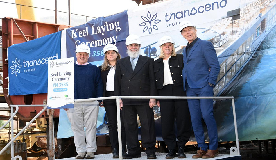 Keel laying ceremony for Transcend Cruises’ new ship