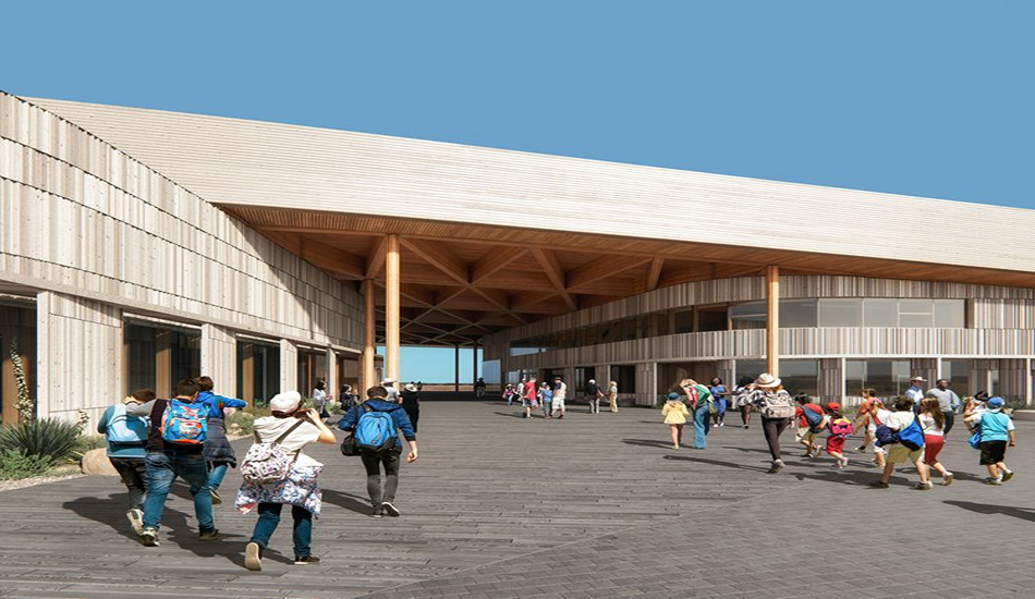 The Theodore Roosevelt Presidential Library is under construction, with opening day set for July 4, 2-2026. (Rendering credit: Snohetta/Theodore Roosevelt Medora Foundation)