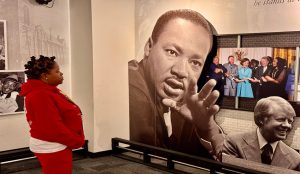 “Georgia’s Global Leaders: The Carter and King Legacy” is a popular exhibition at Martin Luther King, Jr. National Historical Park’s visitor center. (Randy Mink Photo)