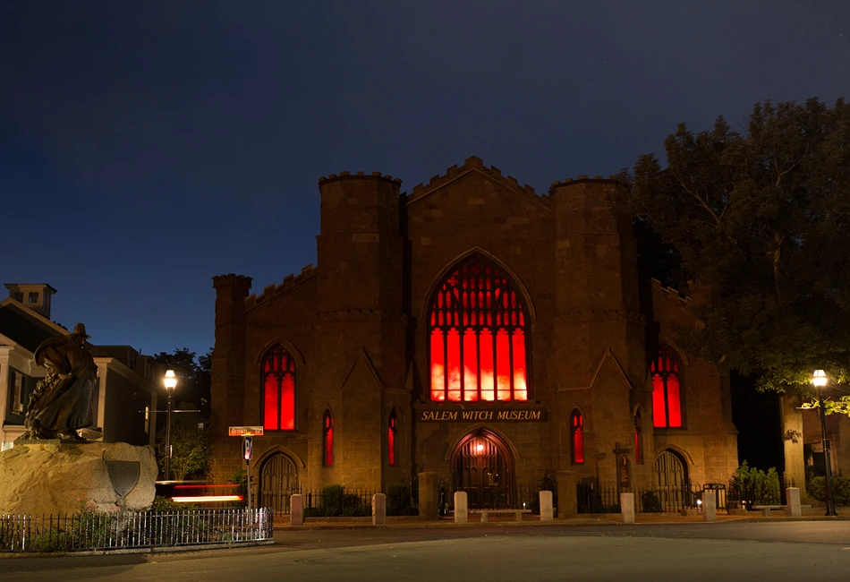 Salem Witch Museum at Night