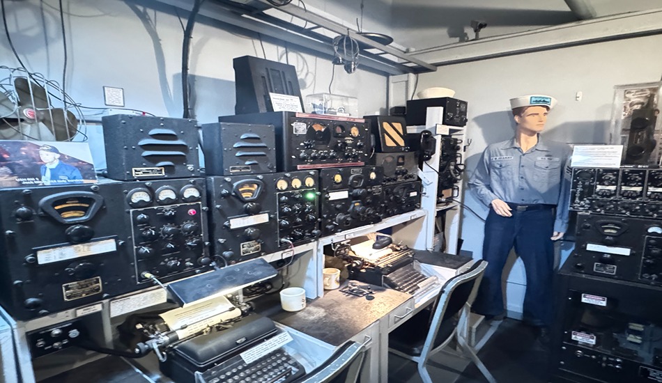 The Indiana War Memorial’s museum has a functioning re-creation of the radio room on the ill-fated battleship USS Indianapolis. (Randy Mink Photo)