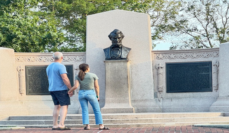 The Lincoln Address Memorial at Soldiers’ National Cemetery commemorates the speech that became known as the Gettysburg Address. (Randy Mink Photo)  