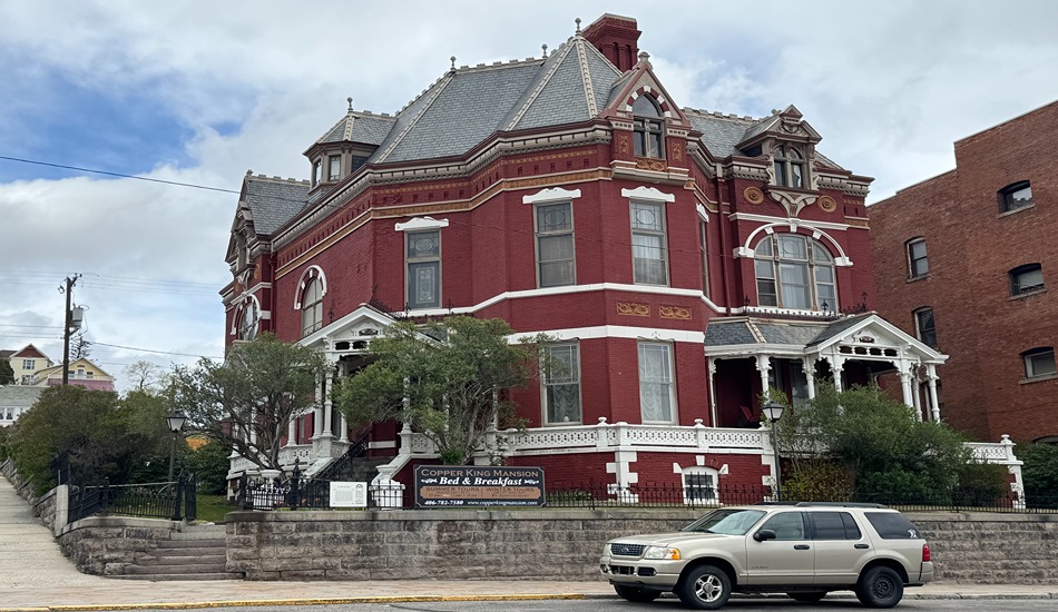Butte’s Copper King Mansion, with its steeply sloping French mansard roof and dormer windows, is both a historic house museum and bed-and-breakfast inn hosting overnight guests. (Randy Mink Photo)