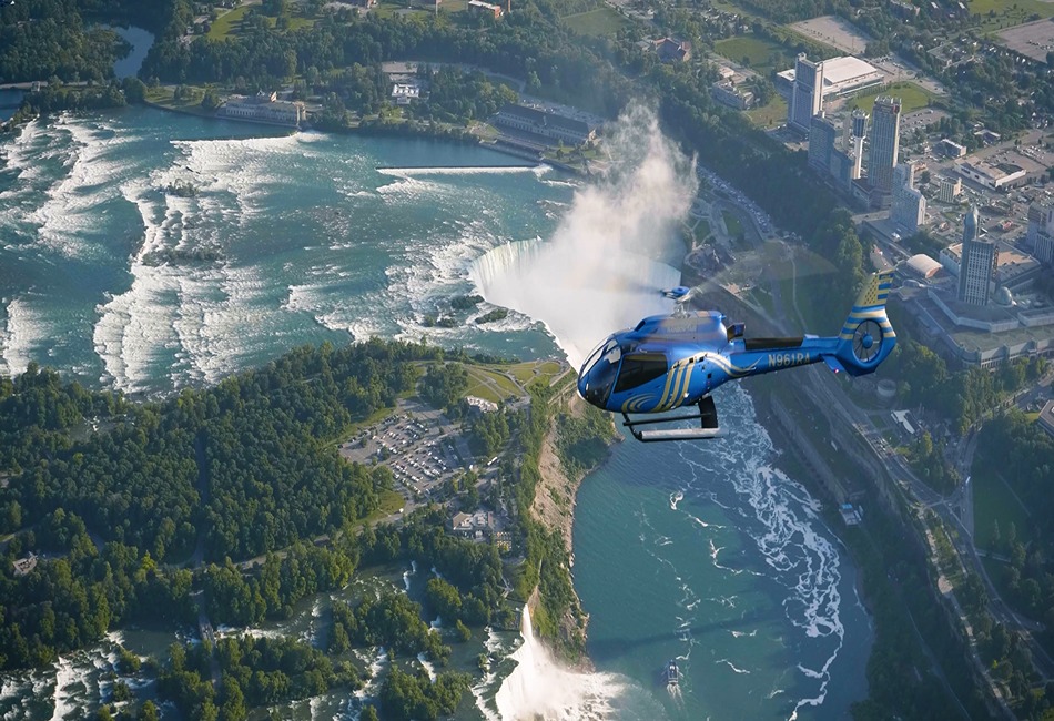 Rainbow Air Inc Heli over Falls