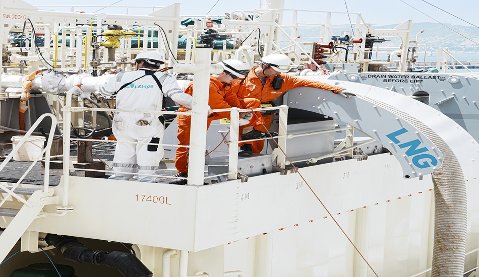 Sustainability initiatives include using liquified natural gas (LNG) to fuel ships.