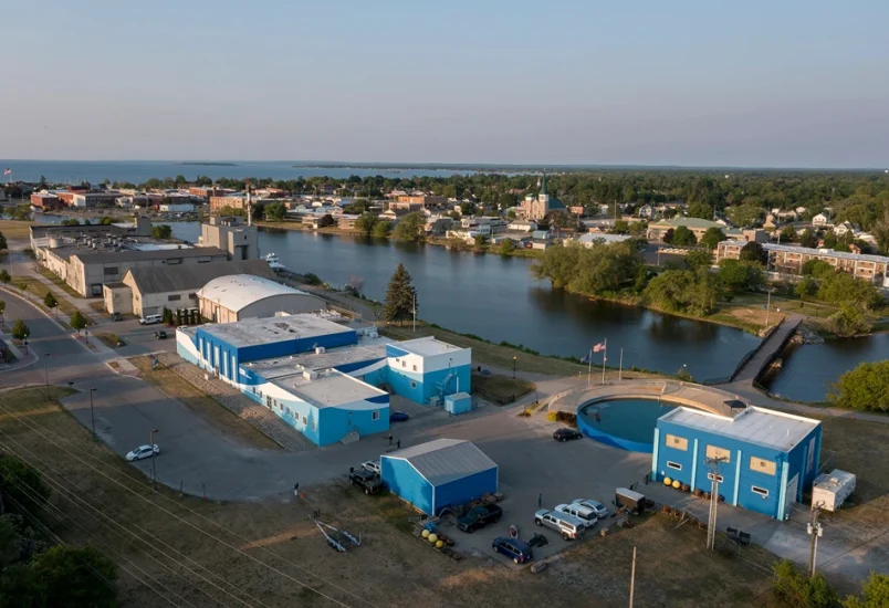 Aerial of Great Lakes Maritime Heritage Center