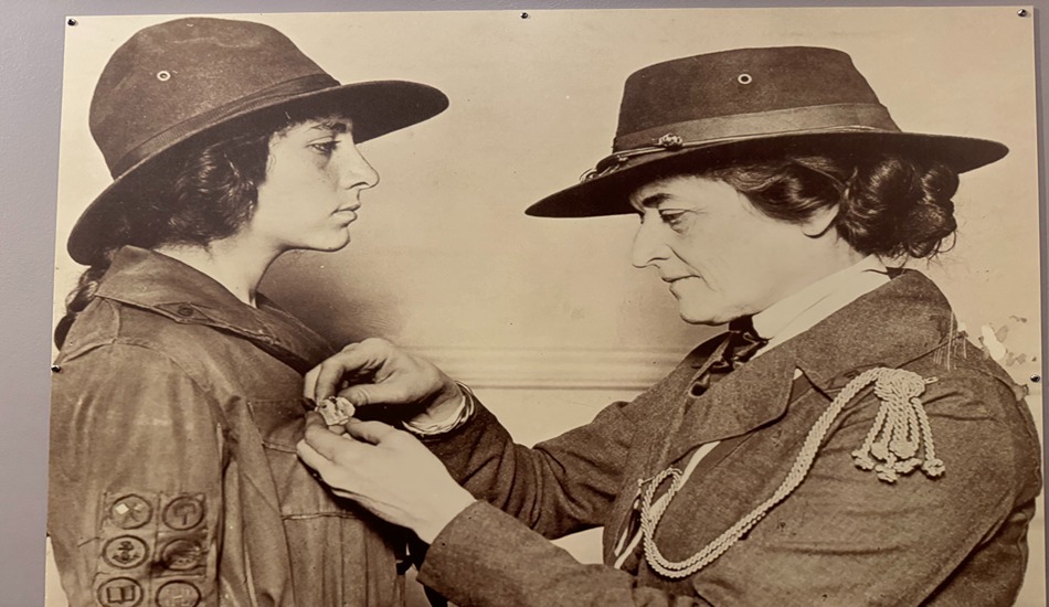 Juliette Gordon Low (right), founder of the Girl Scouts.
